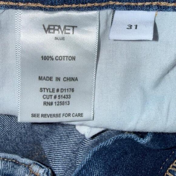 Vervet distressed denim ankle jeans 90s boho midwash size 31 - Picture 5 of 5